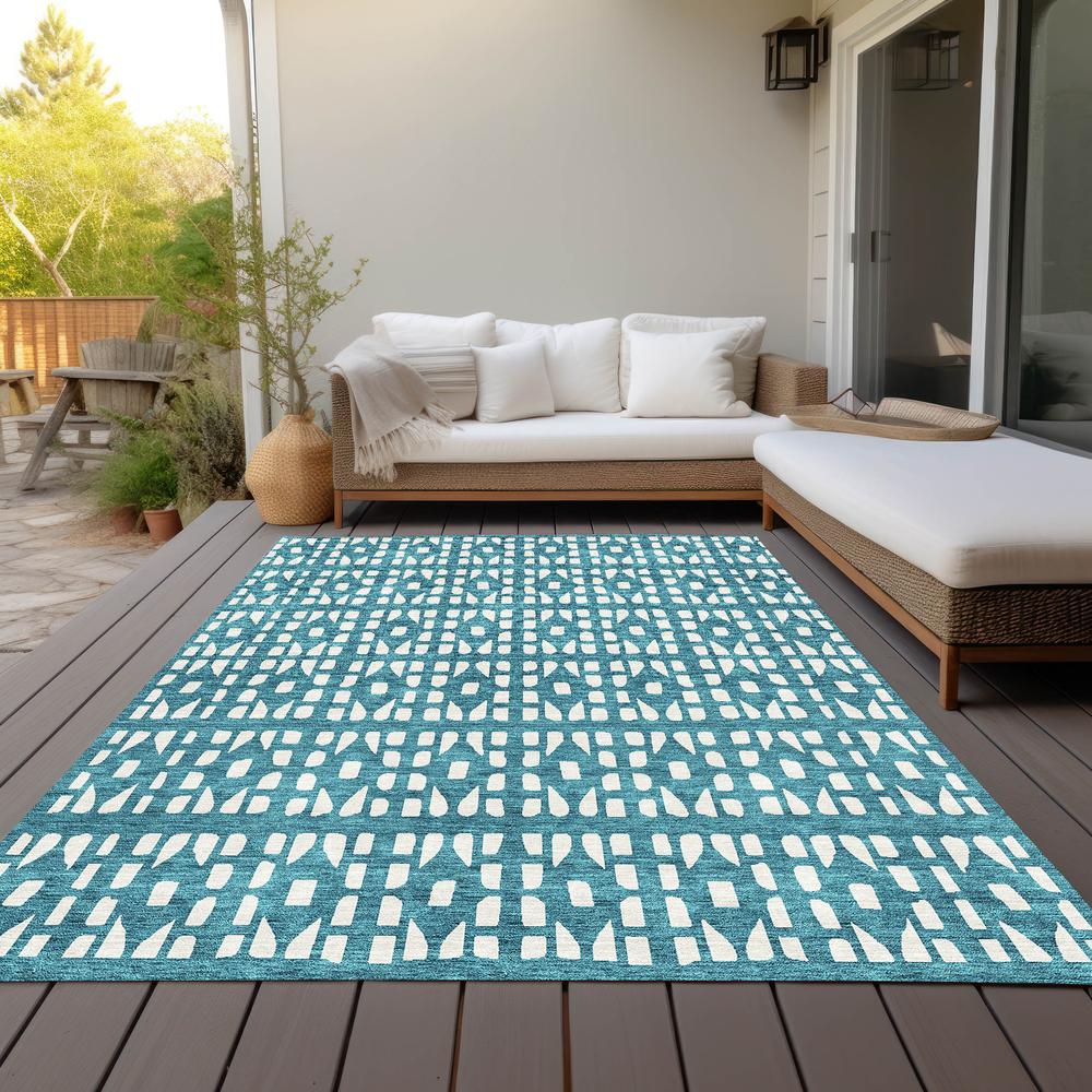 Chantille ACN963 Teal 3' x 5' Rug. Picture 7