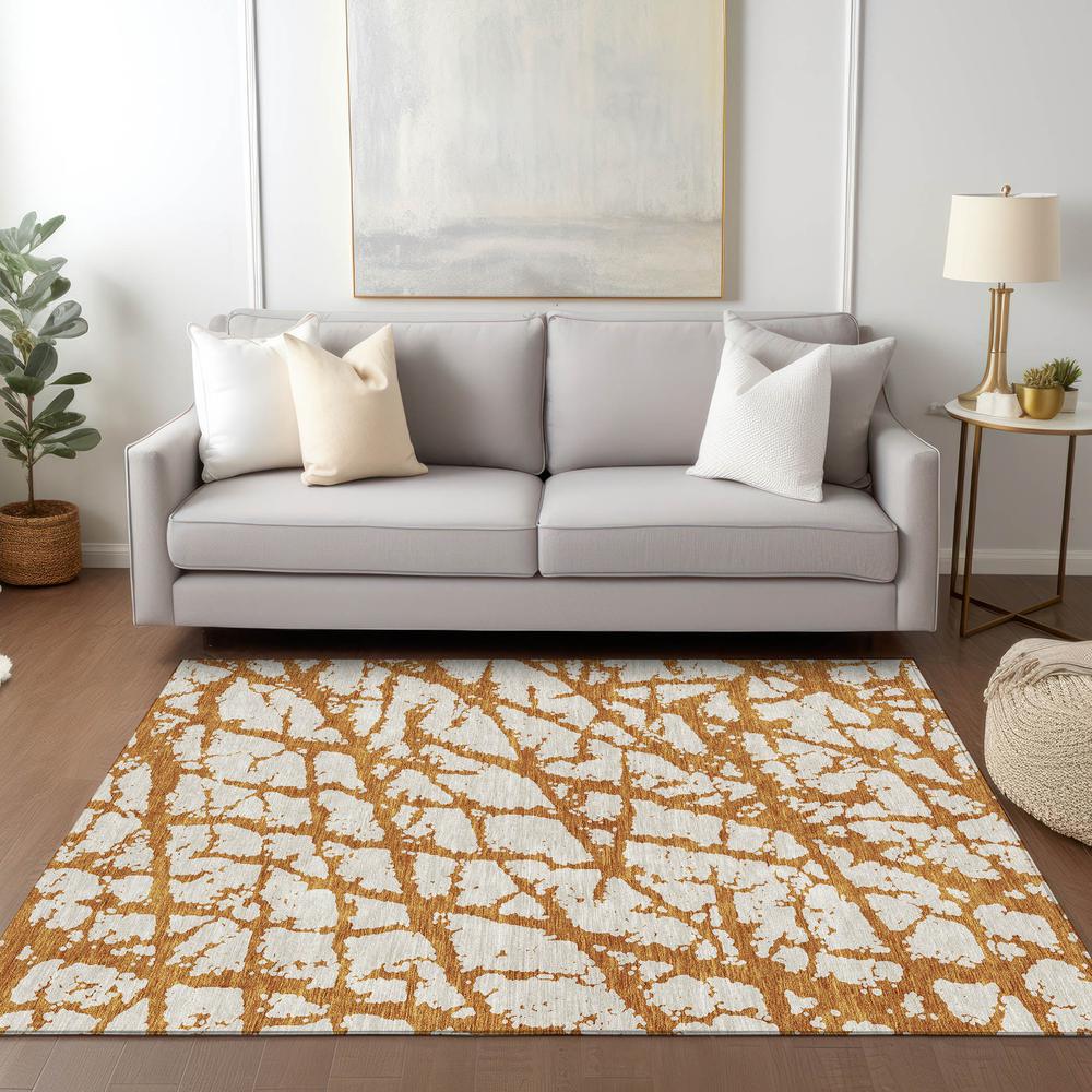 Chantille ACN972 Orange 3' x 5' Rug. Picture 5