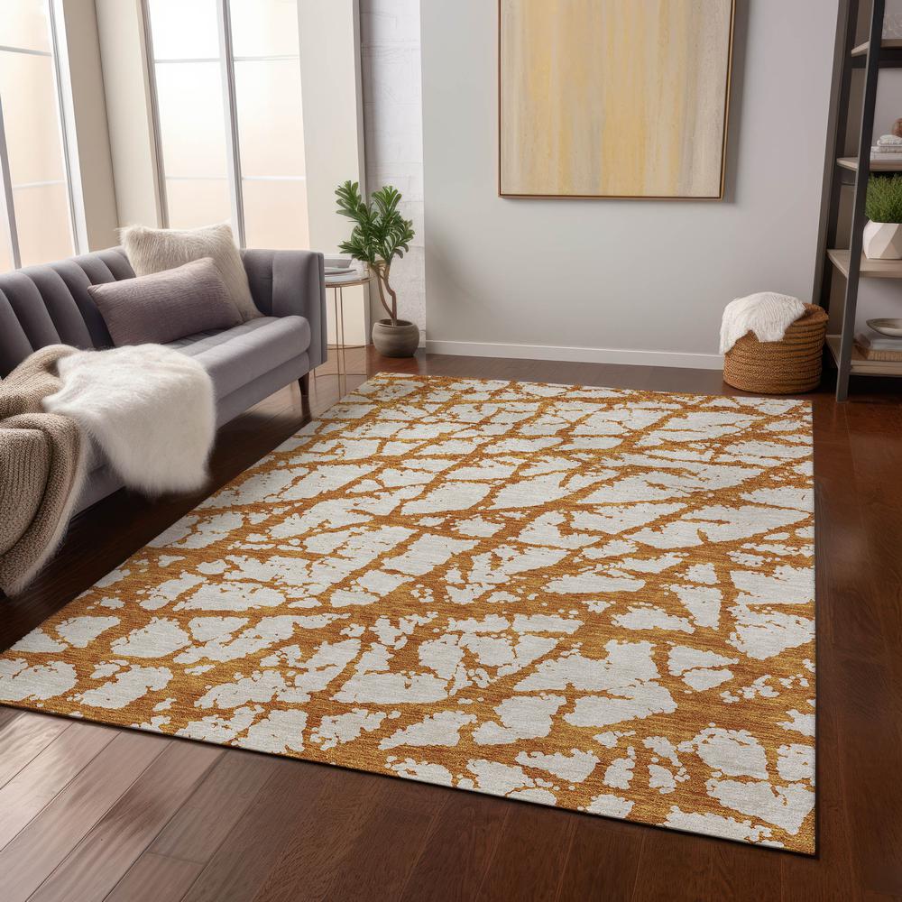 Chantille ACN972 Orange 3' x 5' Rug. Picture 6