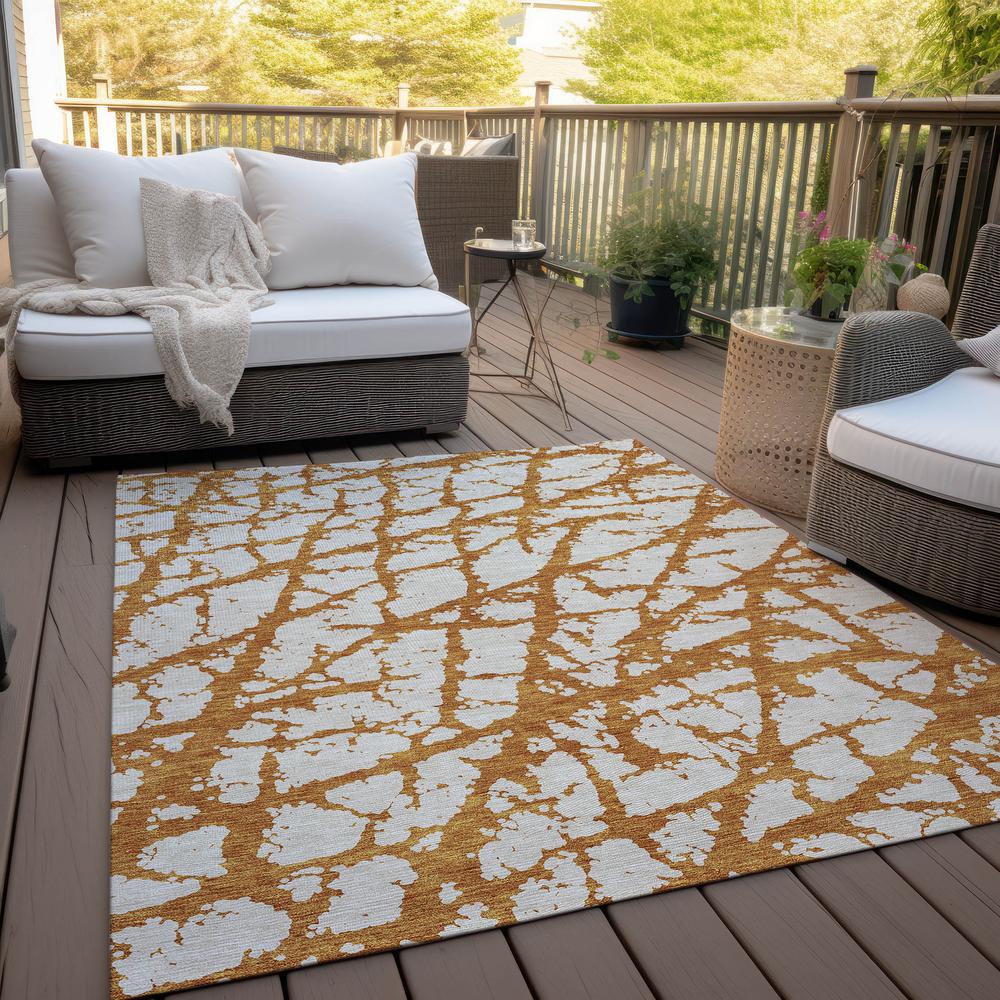 Chantille ACN972 Orange 3' x 5' Rug. Picture 8