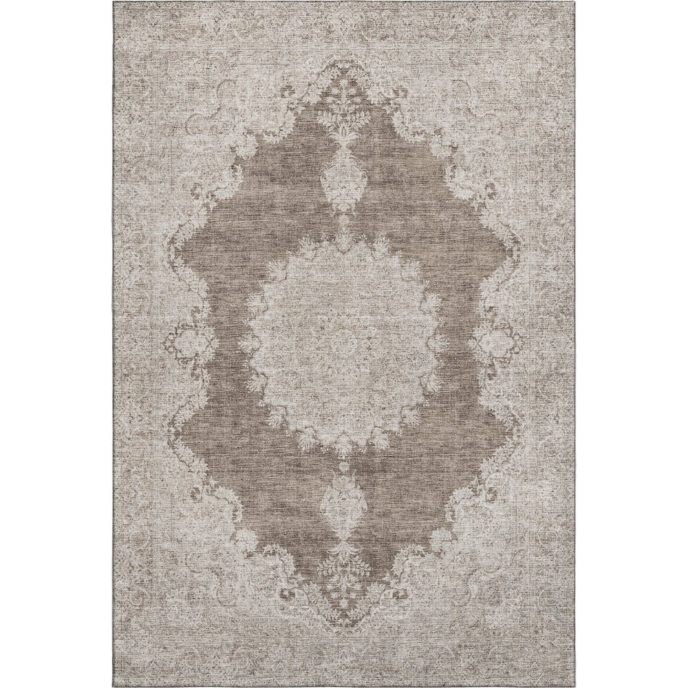 Premium Machine Washable Mayfield AMF1003 Brown 3' x 5' Rug. Picture 1