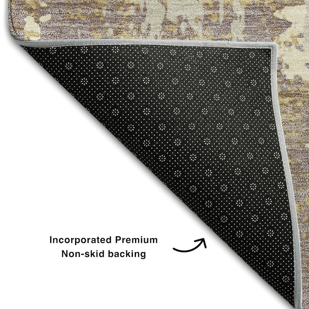 Premium Machine Washable Mayfield AMF1008 Lavender 2'3" x 7'6" Runner Rug. Picture 2
