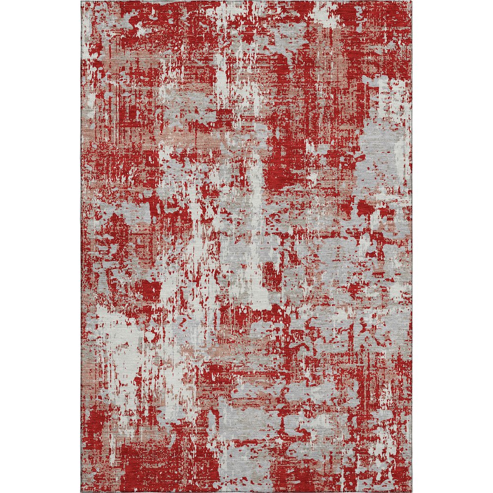 Premium Machine Washable Mayfield AMF1008 Red 3' x 5' Rug. Picture 1