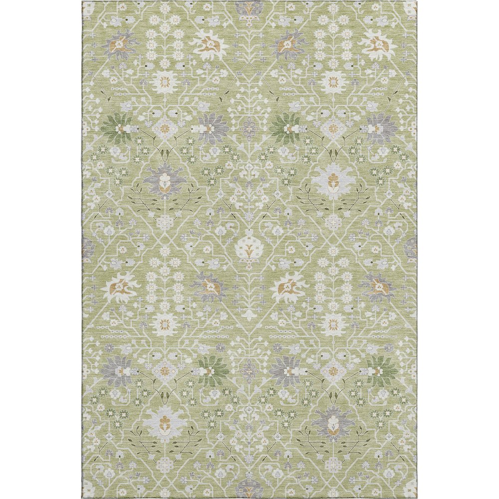 Premium Machine Washable Mayfield AMF1009 Aloe 3' x 5' Rug. Picture 1