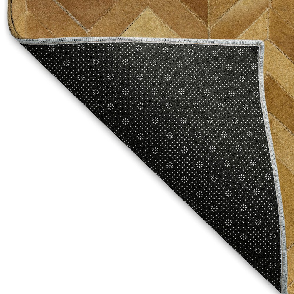 Premium Machine Washable Mayfield  Brown 2'3" x 7'6" Runner Rug. Picture 2
