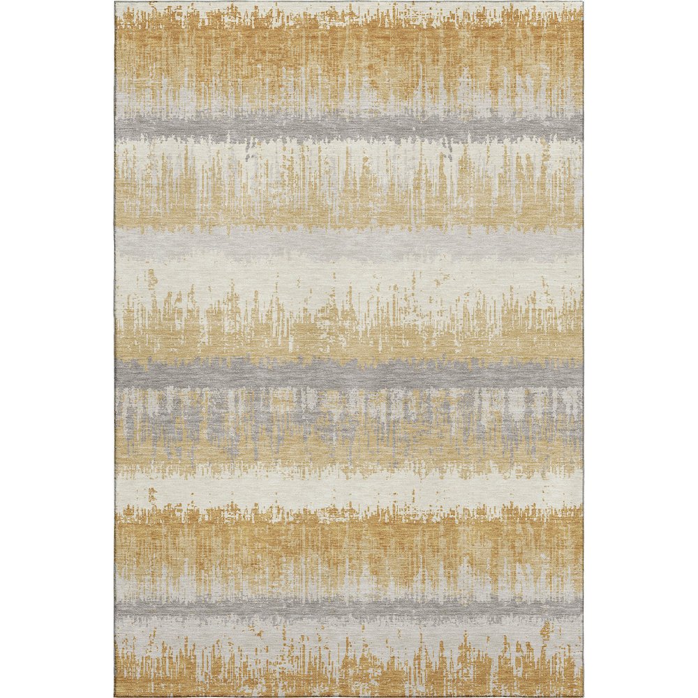 Premium Machine Washable Mayfield AMF1013 Gold 3' x 5' Rug. Picture 1