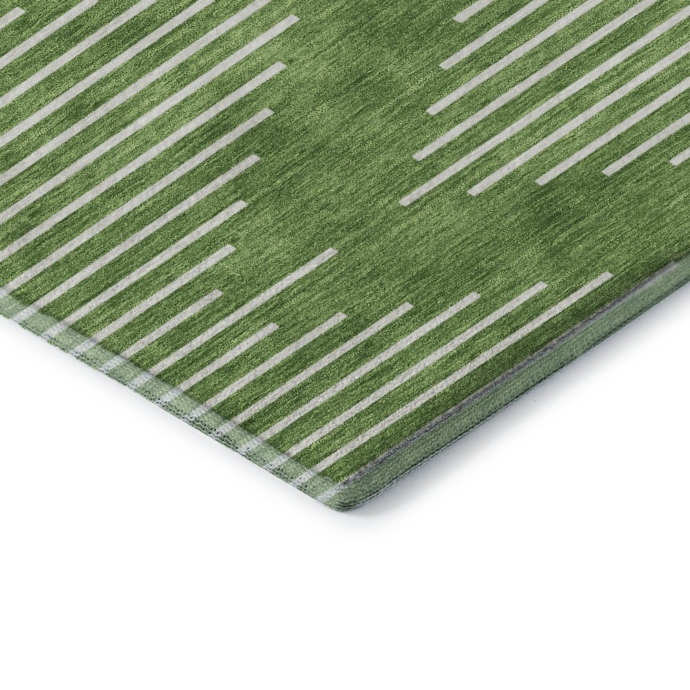 Premium Machine Washable Mayfield AMF1016 Green 2'3" x 7'6" Runner Rug. Picture 3