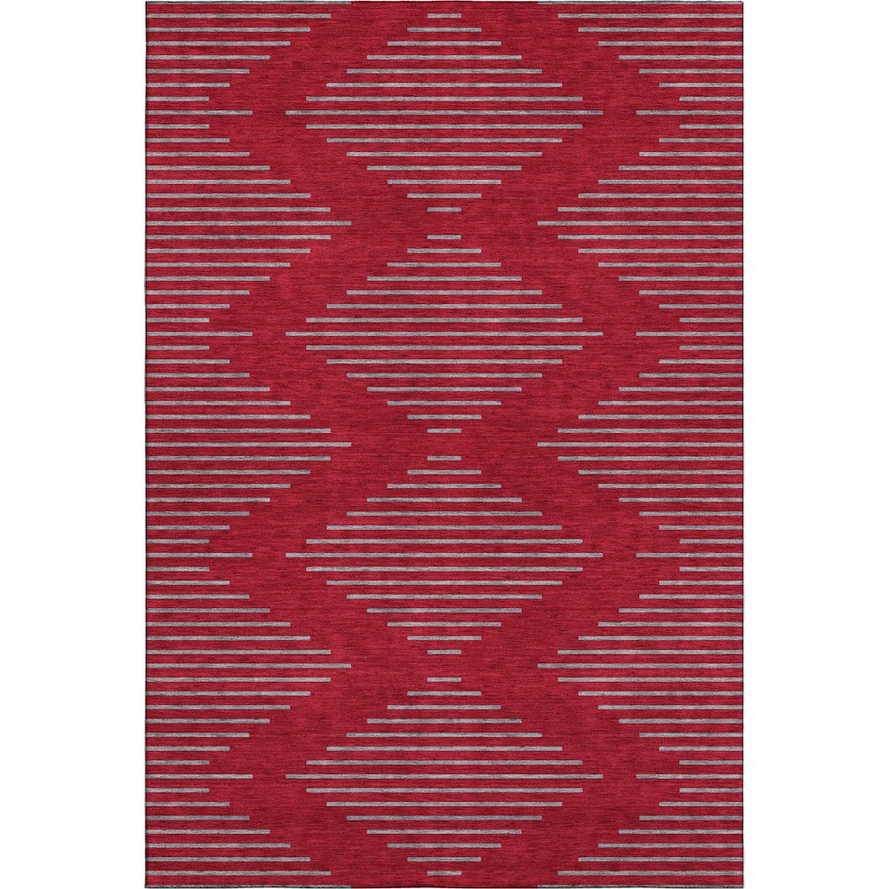 Premium Machine Washable Mayfield AMF1017 Red 3' x 5' Rug. Picture 1