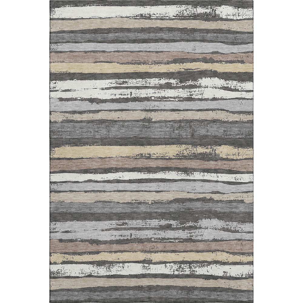 Premium Machine Washable Mayfield AMF1019 Charcoal 3' x 5' Rug. Picture 1