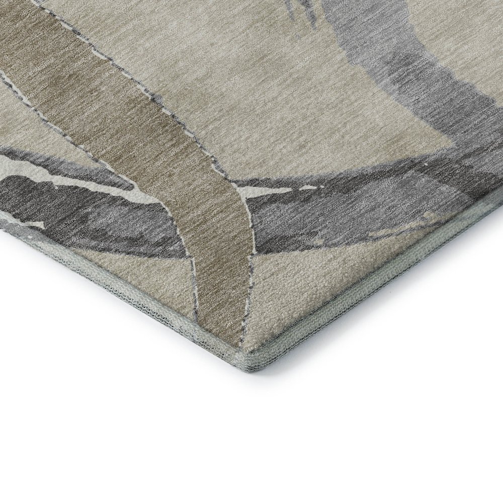 Premium Machine Washable Mayfield AMF1022 Beige 2'3" x 7'6" Runner Rug. Picture 3