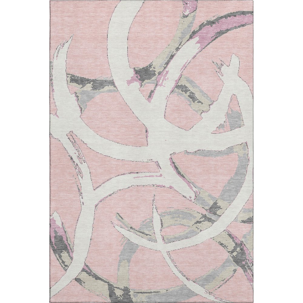Premium Machine Washable Mayfield AMF1022 Pink 3' x 5' Rug. Picture 1