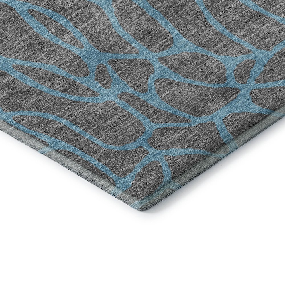 Premium Machine Washable Mayfield AMF1023 Gray 2'3" x 7'6" Runner Rug. Picture 3