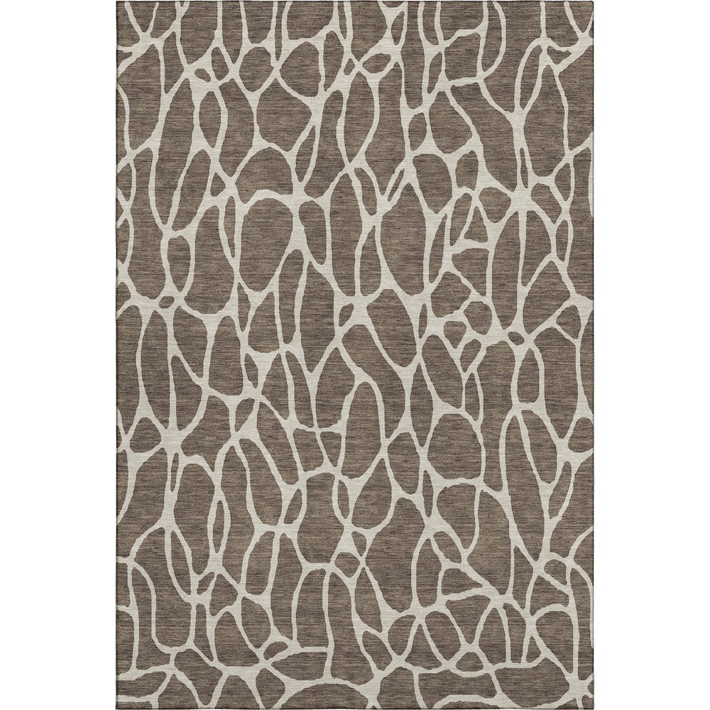 Premium Machine Washable Mayfield AMF1024 Fudge 3' x 5' Rug. Picture 1