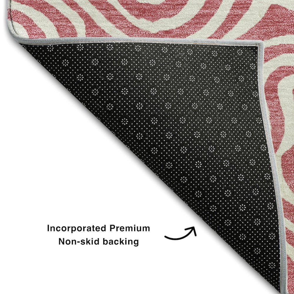 Premium Machine Washable Mayfield AMF1030 Blush 2'3" x 7'6" Runner Rug. Picture 2