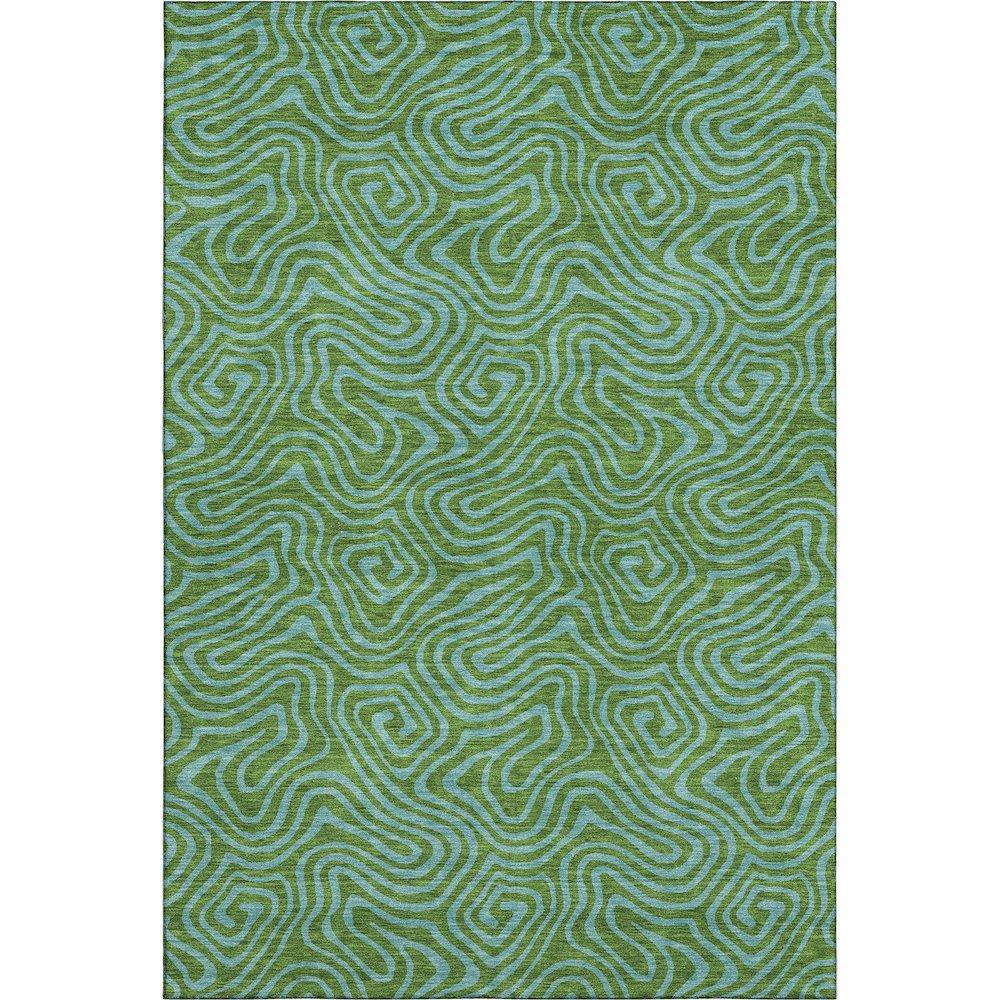 Premium Machine Washable Mayfield AMF1031 Green 3' x 5' Rug. Picture 1