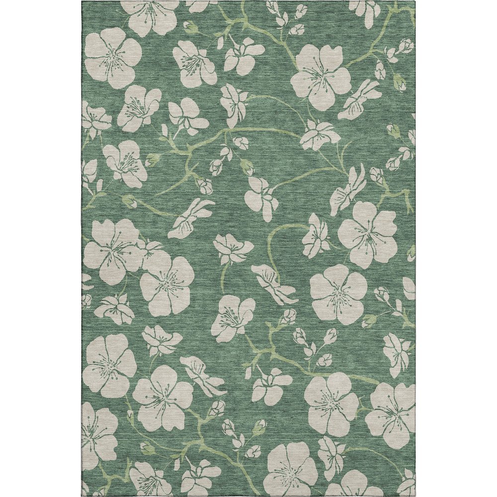 Premium Machine Washable Mayfield AMF1034 Sage 3' x 5' Rug. Picture 1