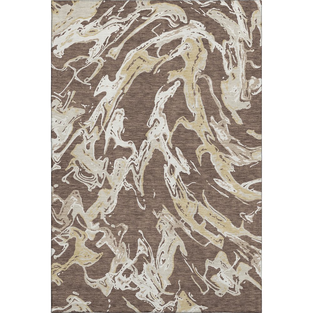 Premium Machine Washable Mayfield AMF1035 Brown 3' x 5' Rug. Picture 1
