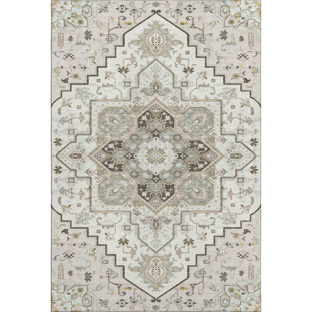 Premium Machine Washable Mayfield AMF1036 Ivory 3' x 5' Rug. Picture 1