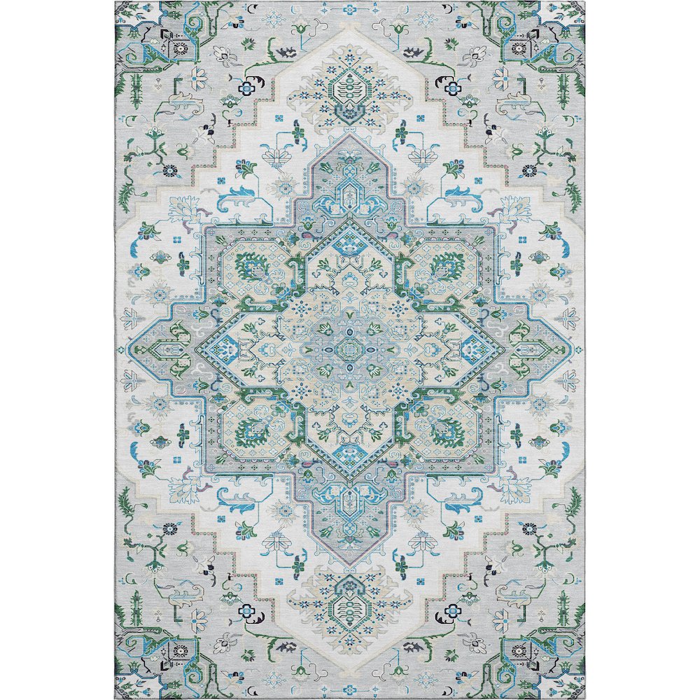 Premium Machine Washable Mayfield AMF1036 Silver 3' x 5' Rug. Picture 1