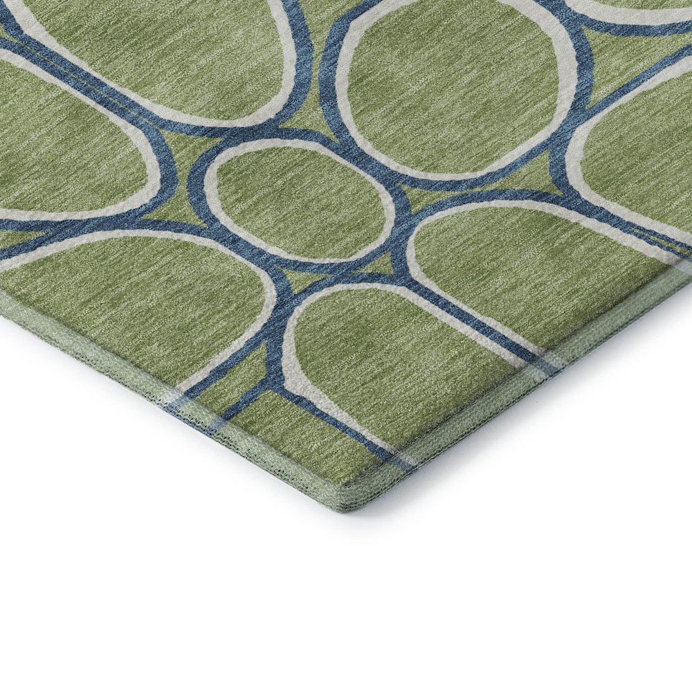 Premium Machine Washable Mayfield AMF1041 Aloe 2'3" x 7'6" Runner Rug. Picture 3