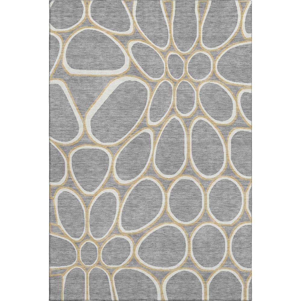 Premium Machine Washable Mayfield AMF1041 Gray 3' x 5' Rug. Picture 1