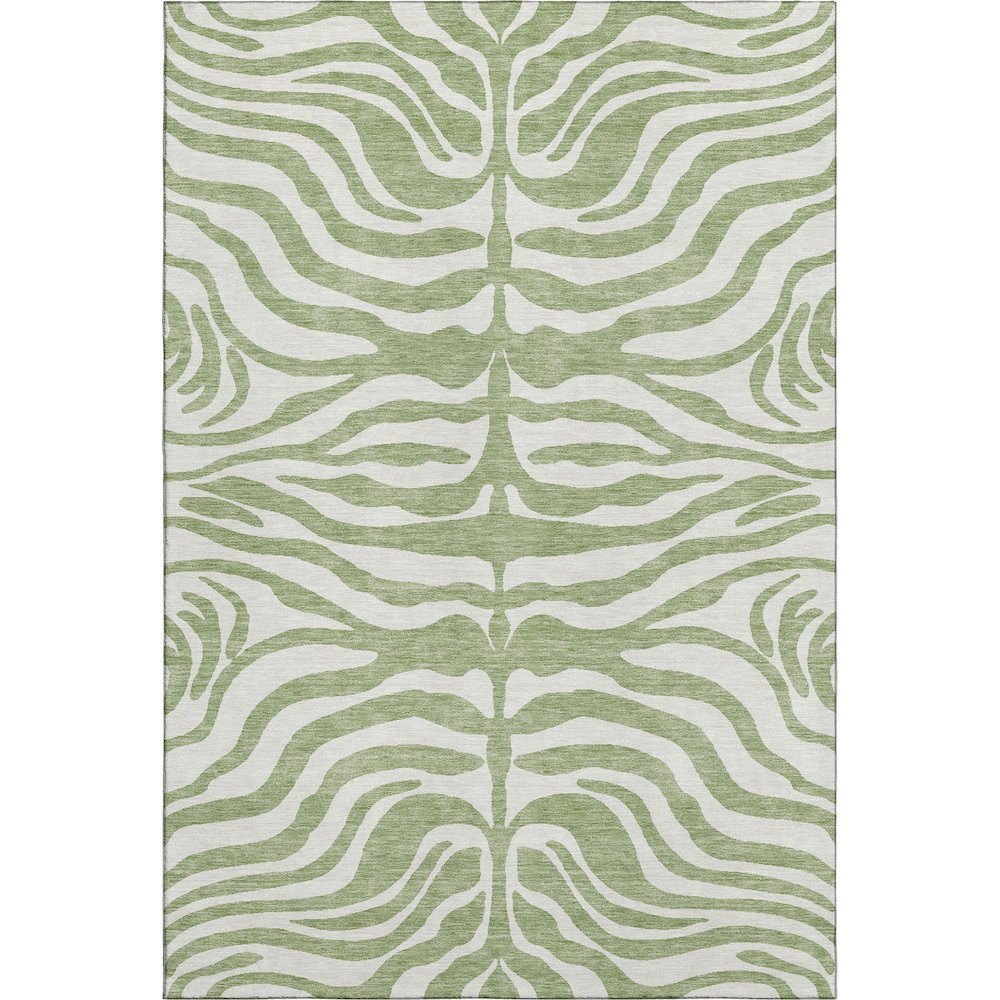 Premium Machine Washable Mayfield AMF1042 Aloe 3' x 5' Rug. Picture 1