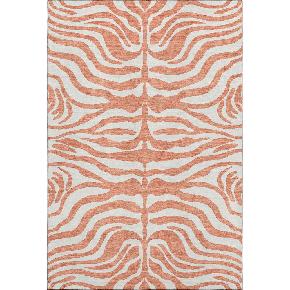 Premium Machine Washable Mayfield AMF1042 Coral 3' x 5' Rug. Picture 1