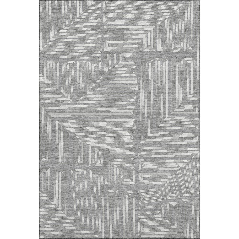 Premium Machine Washable Mayfield AMF1045 Gray 3' x 5' Rug. Picture 1