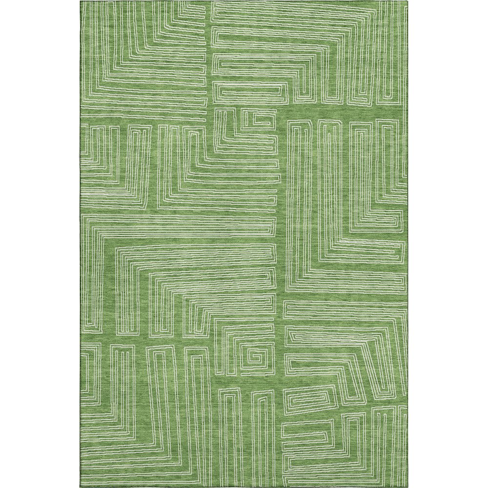 Premium Machine Washable Mayfield AMF1045 Green 3' x 5' Rug. Picture 1