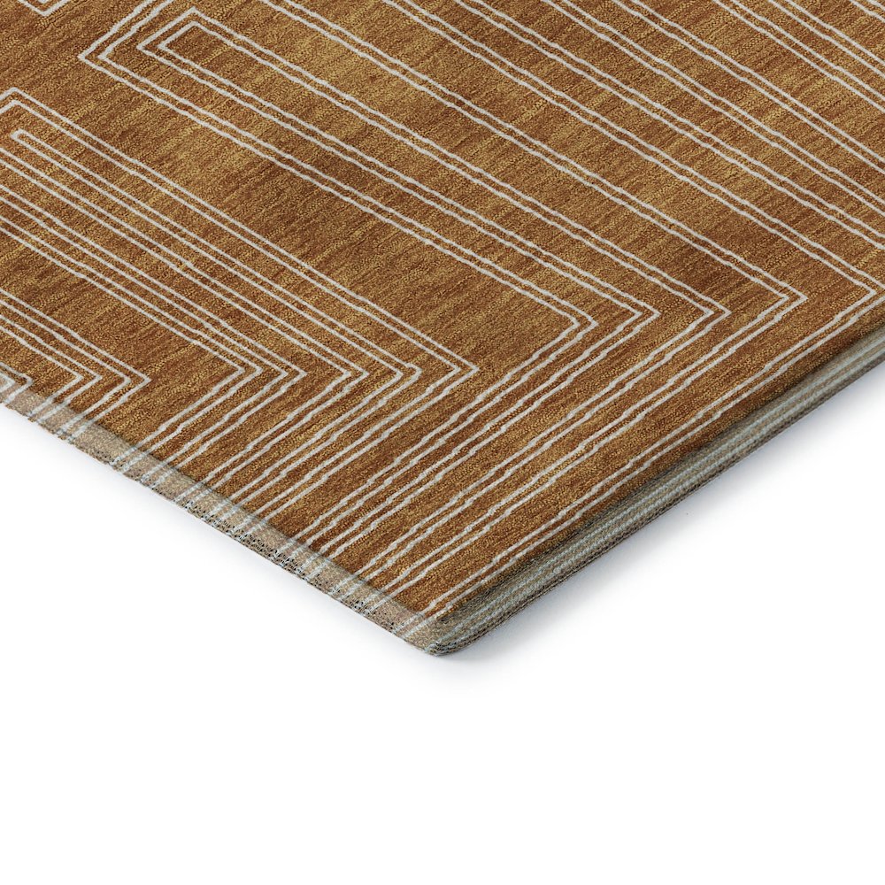 Premium Machine Washable Mayfield AMF1045 Paprika 2'3" x 7'6" Runner Rug. Picture 3
