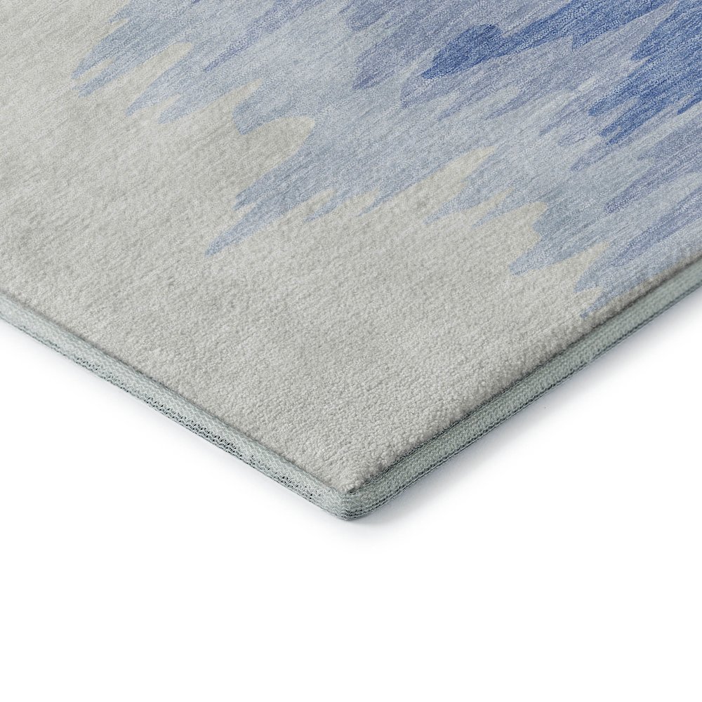 Premium Machine Washable Mayfield AMF1050 Navy 2'3" x 7'6" Runner Rug. Picture 3