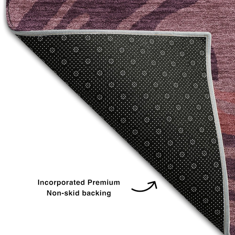 Premium Machine Washable Mayfield AMF1051 Garnet 2'3" x 7'6" Runner Rug. Picture 2