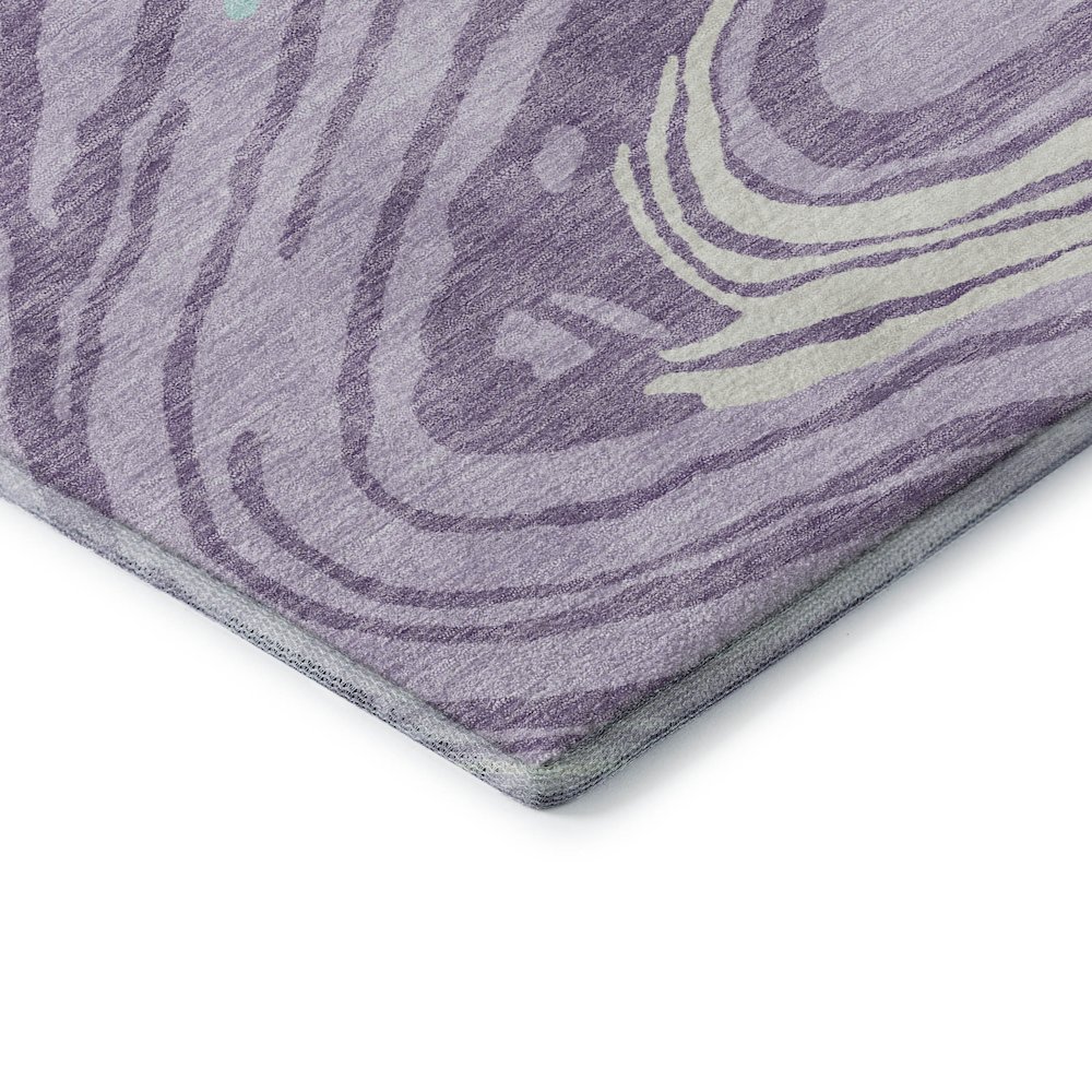 Premium Machine Washable Mayfield AMF1051 Lavender 2'3" x 7'6" Runner Rug. Picture 3
