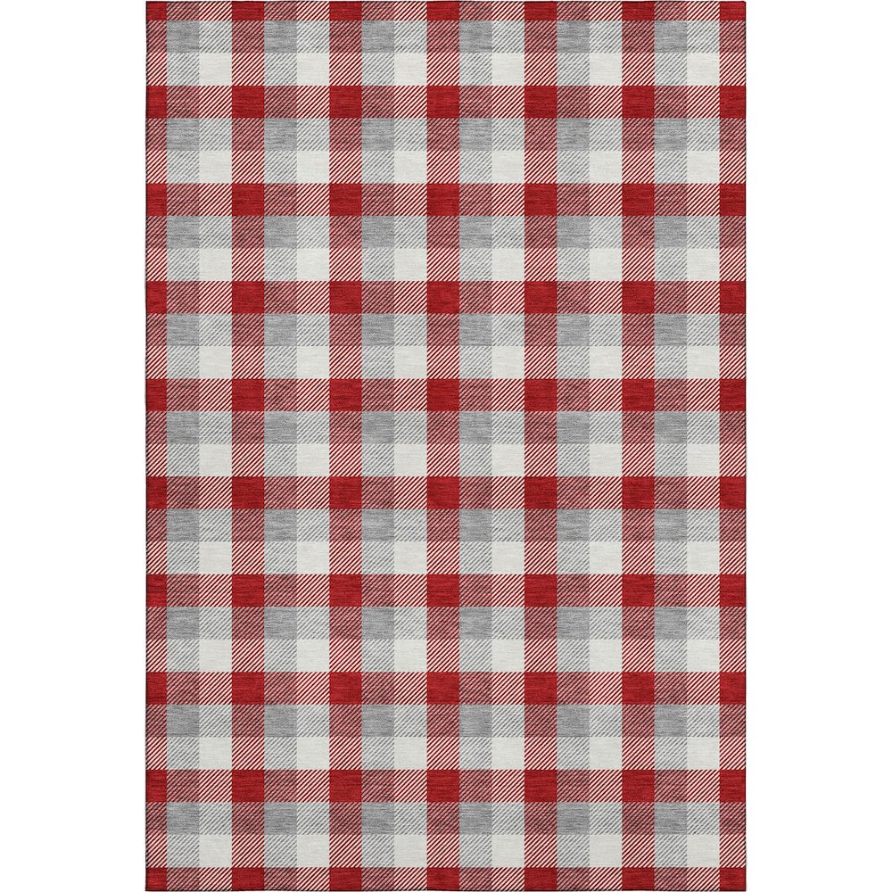 Premium Machine Washable Mayfield AMF1053 Red 3' x 5' Rug. Picture 1