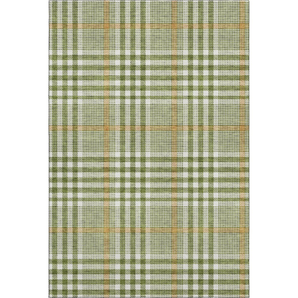 Premium Machine Washable Mayfield AMF1054 Olive 3' x 5' Rug. Picture 1