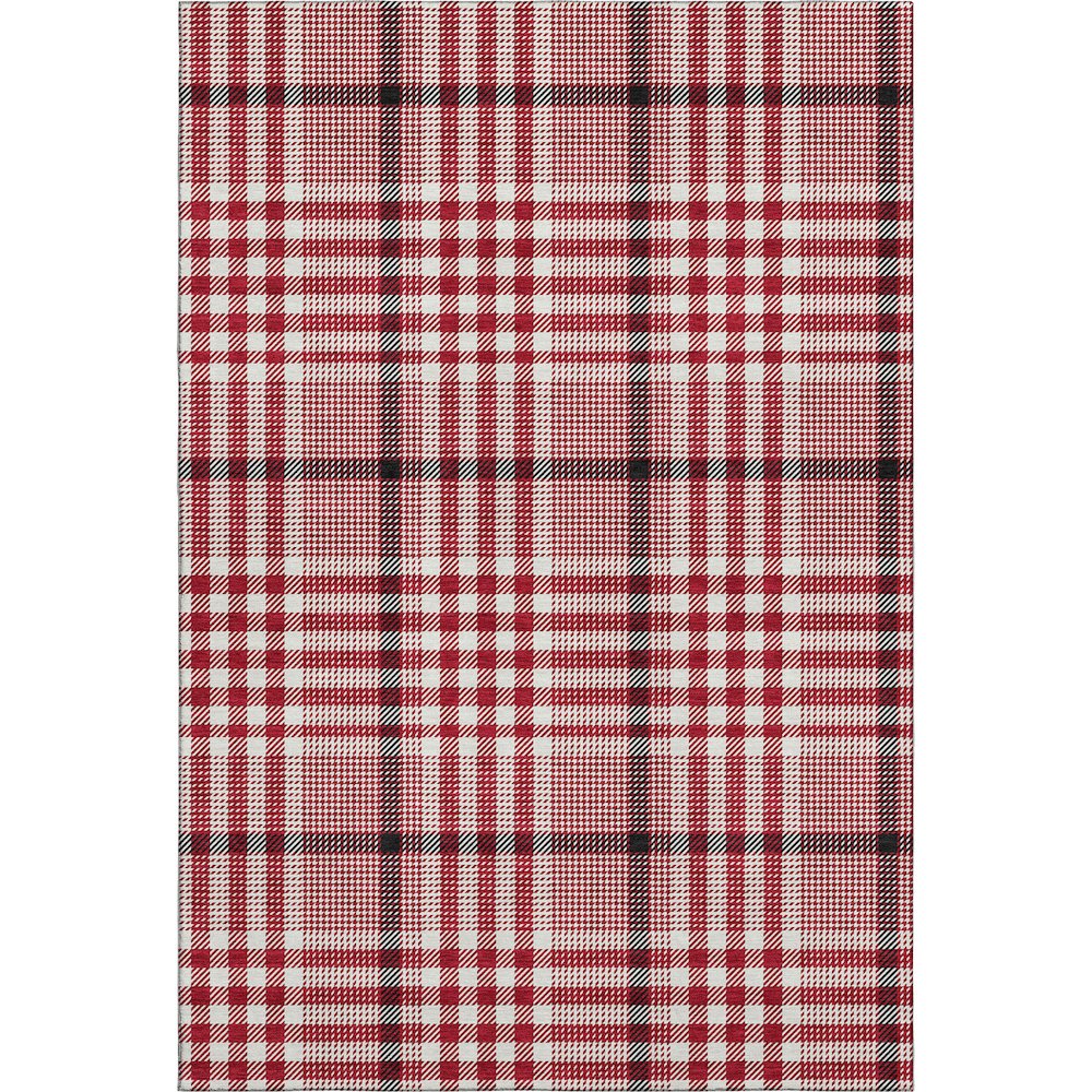 Premium Machine Washable Mayfield AMF1054 Red 3' x 5' Rug. Picture 1