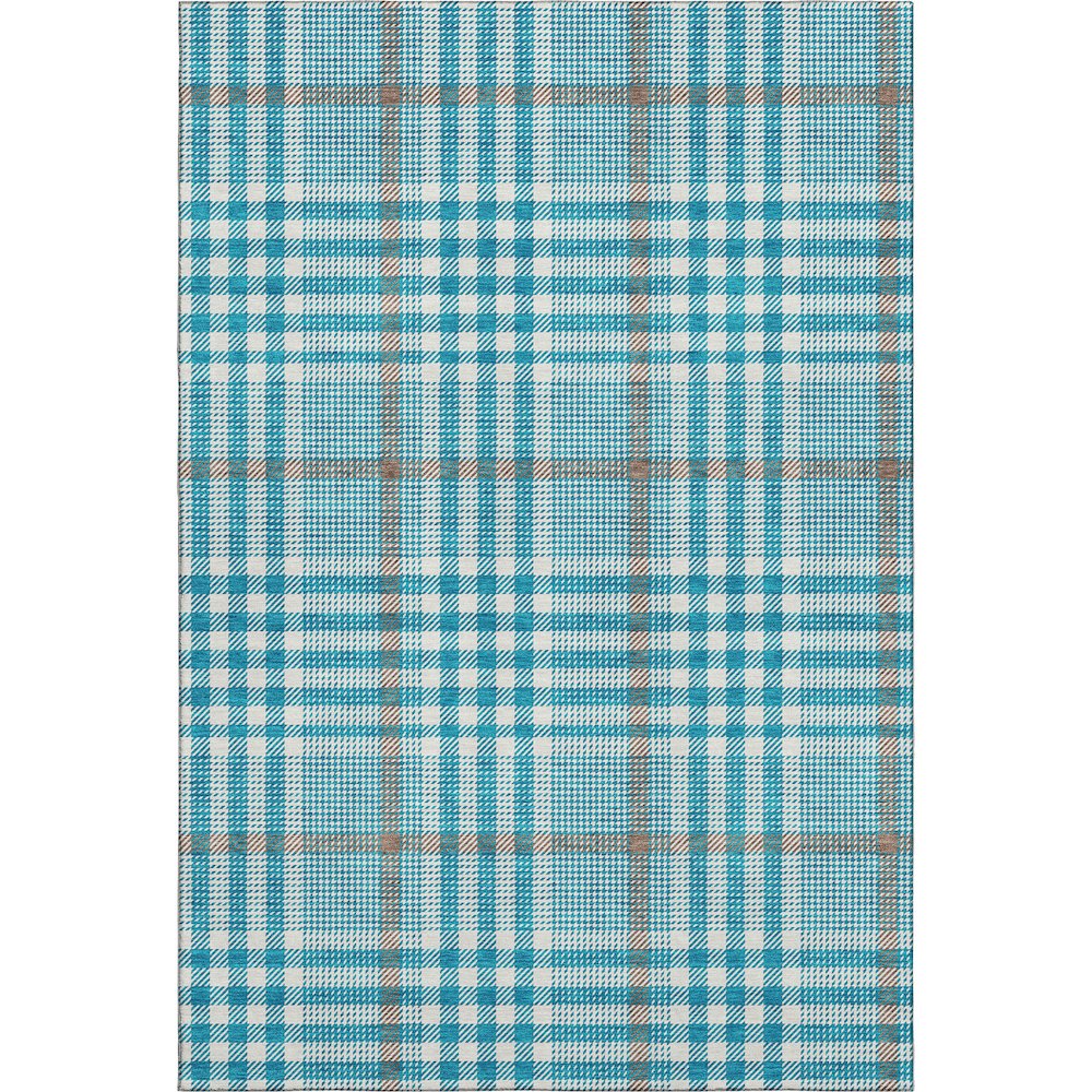 Premium Machine Washable Mayfield AMF1054 Teal 3' x 5' Rug. Picture 1