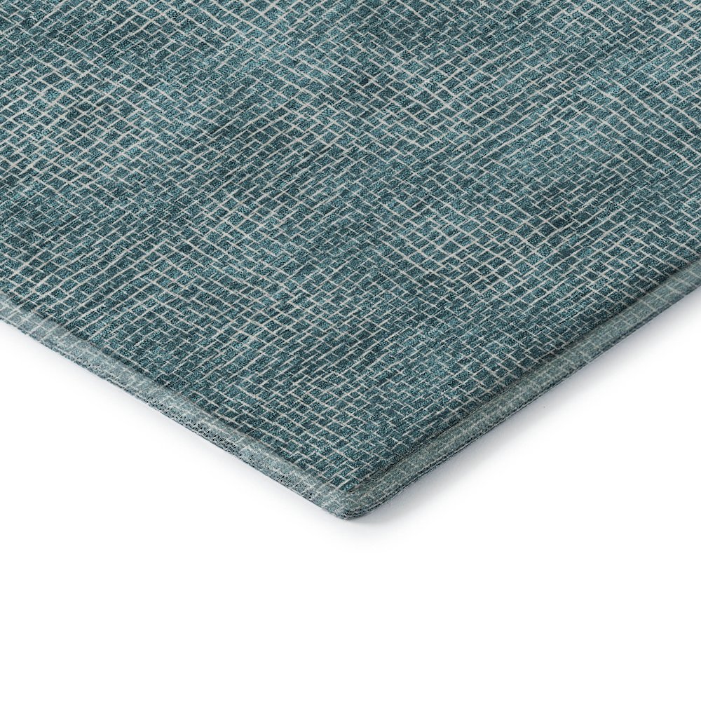 Premium Machine Washable Mayfield AMF1057 Teal 2'3" x 7'6" Runner Rug. Picture 3