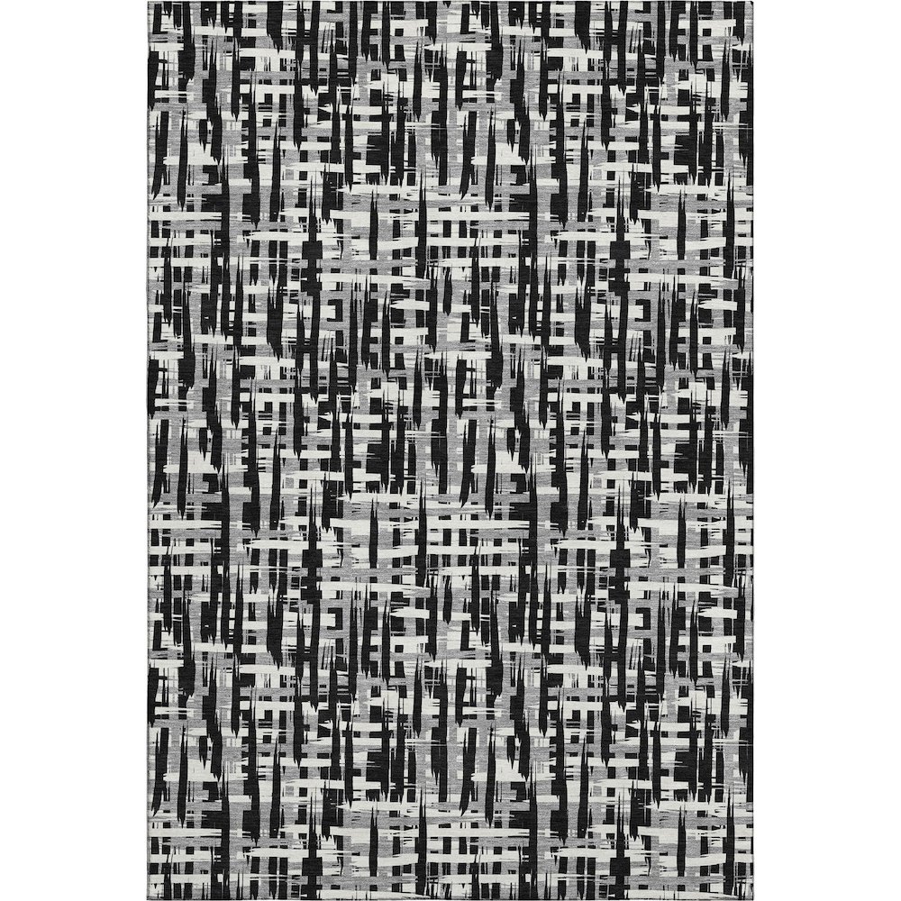 Premium Machine Washable Mayfield AMF1059 Black 3' x 5' Rug. Picture 1