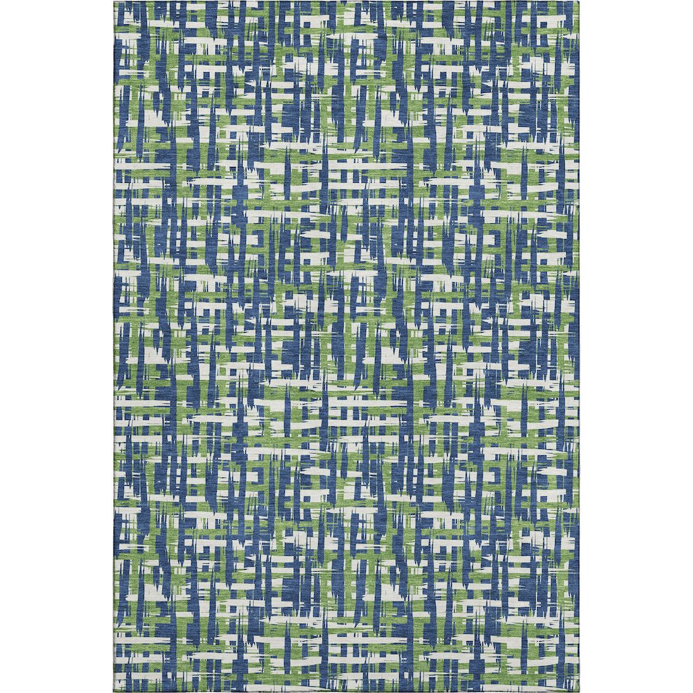Premium Machine Washable Mayfield AMF1060 Navy 3' x 5' Rug. Picture 1