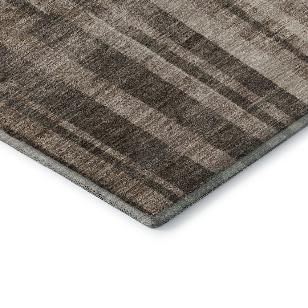 Premium Machine Washable Mayfield AMF1063 Brown 2'3" x 7'6" Runner Rug. Picture 3