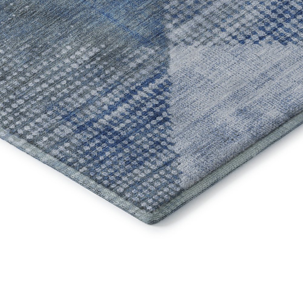 Premium Machine Washable Mayfield AMF1065 Blue 2'3" x 7'6" Runner Rug. Picture 3