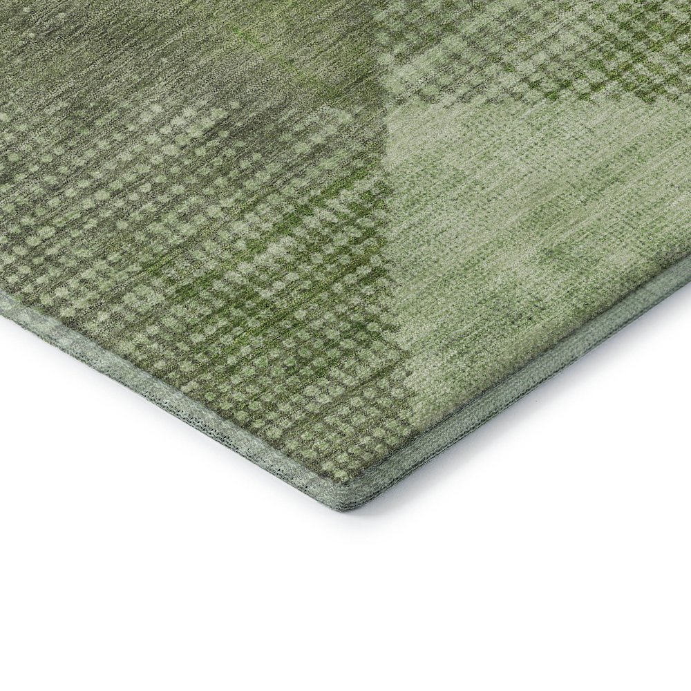 Premium Machine Washable Mayfield AMF1065 Green 2'3" x 7'6" Runner Rug. Picture 3