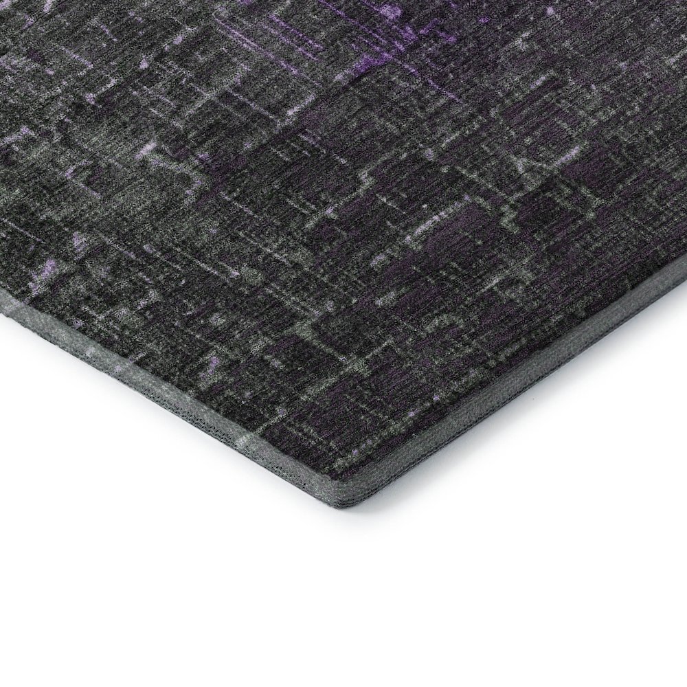 Premium Machine Washable Mayfield AMF1066 Purple 2'3" x 7'6" Runner Rug. Picture 3