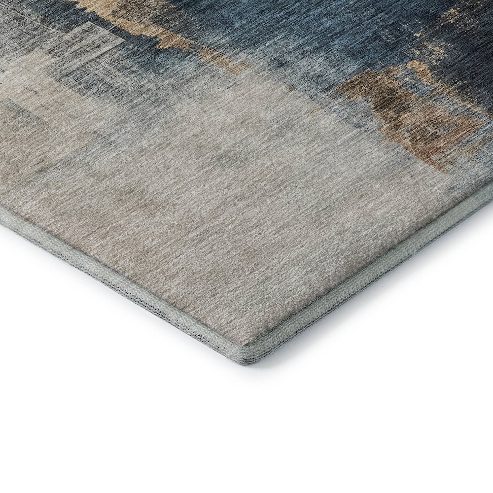 Premium Machine Washable Mayfield AMF1071 Taupe 2'3" x 7'6" Runner Rug. Picture 3