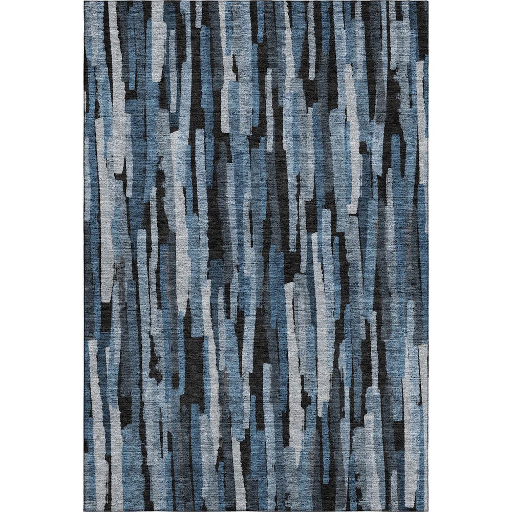 Premium Machine Washable Mayfield AMF1079 Blue 3' x 5' Rug. Picture 1