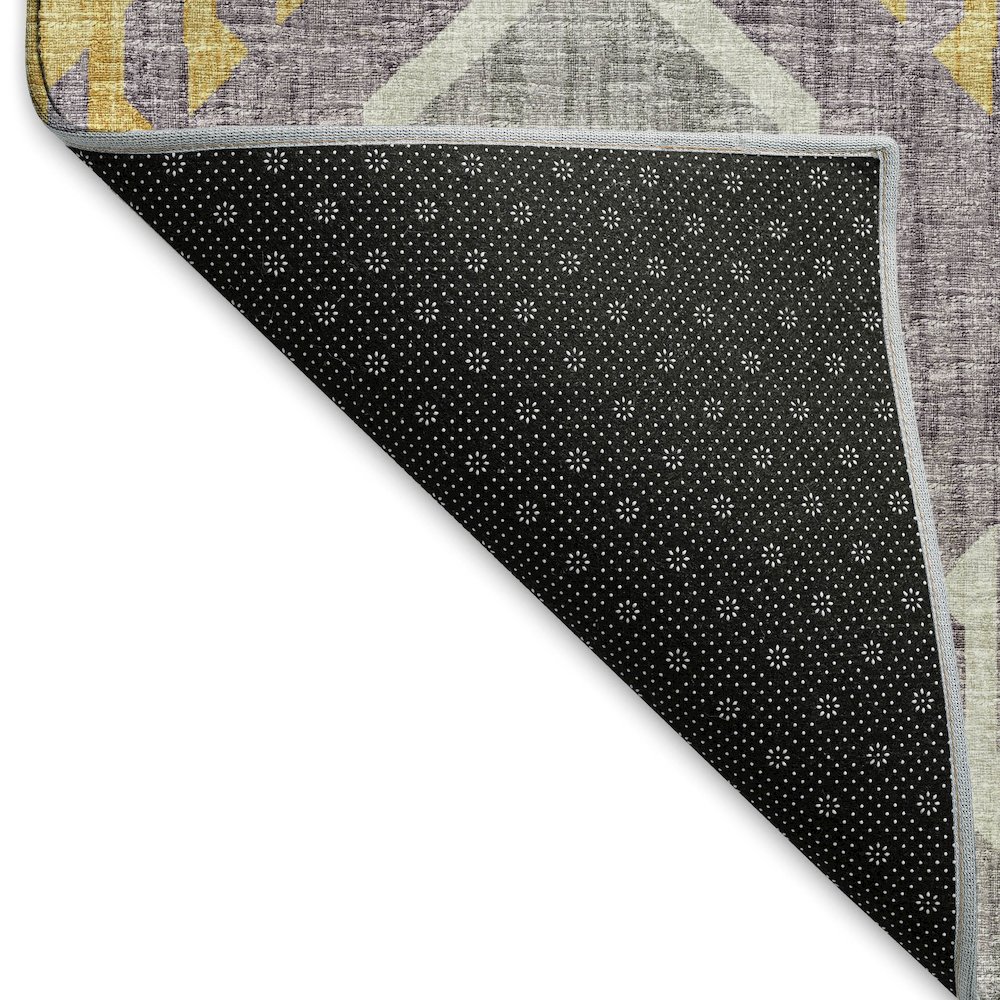 Premium Machine Washable Mayfield  Purple 2'3" x 7'6" Runner Rug. Picture 2