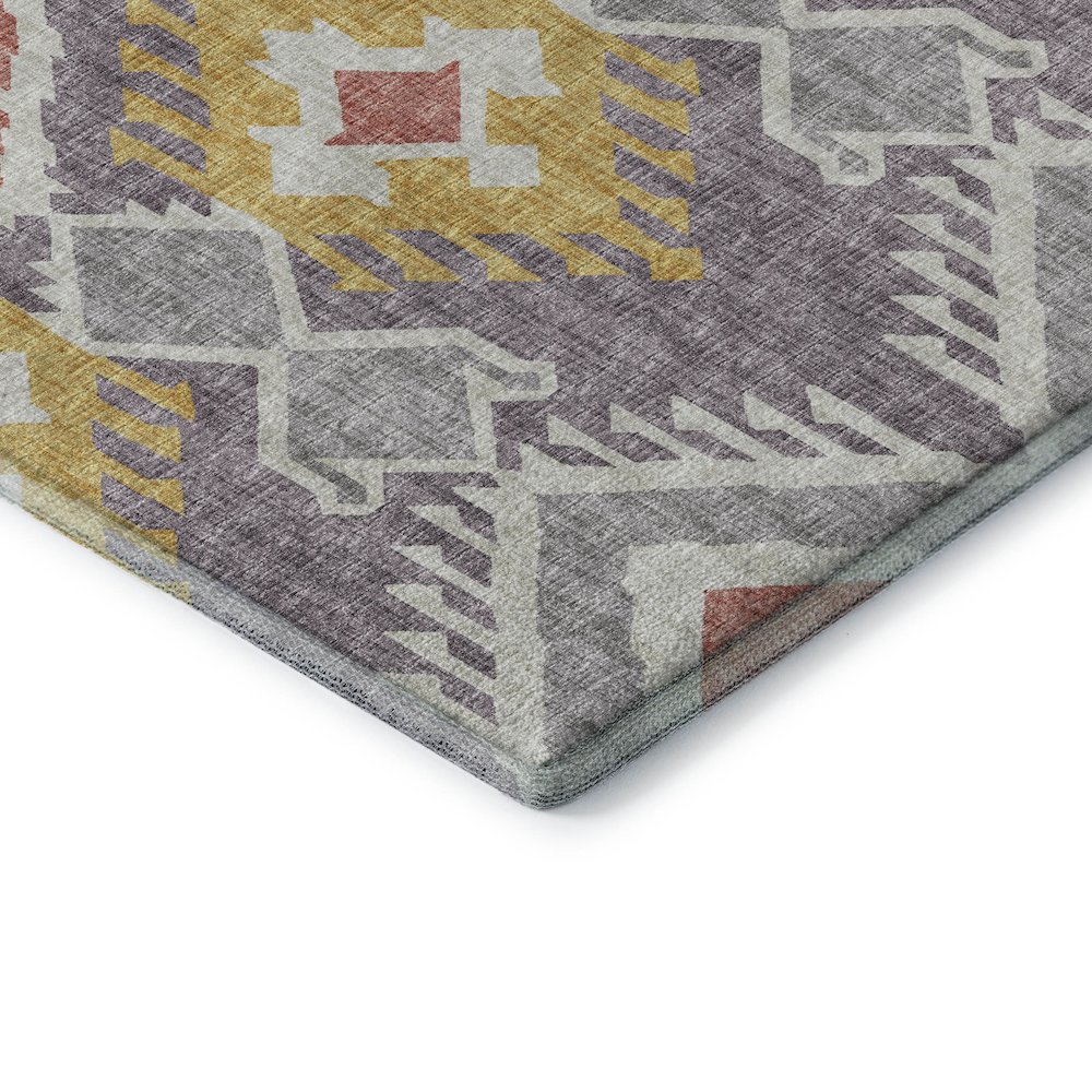 Premium Machine Washable Mayfield  Purple 2'3" x 7'6" Runner Rug. Picture 3
