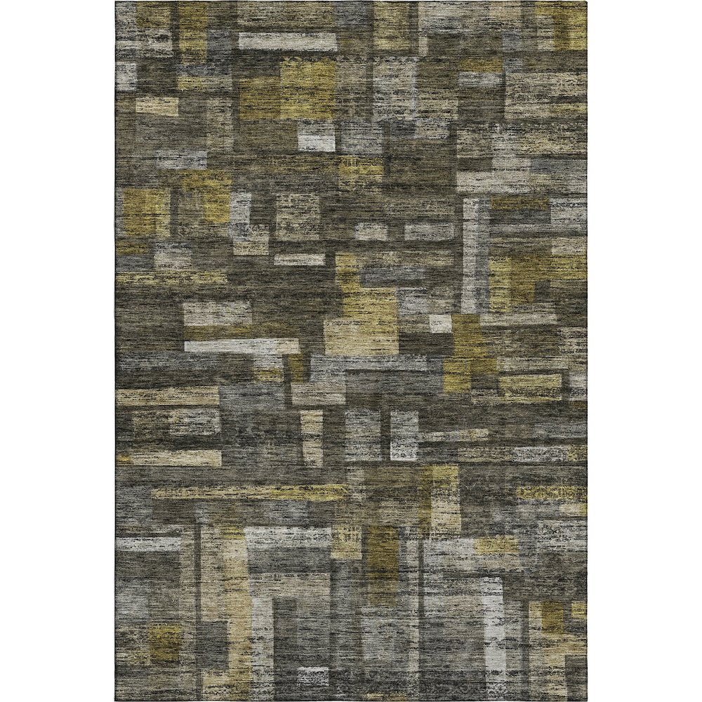 Premium Machine Washable Mayfield AMF1090 Charcoal 3' x 5' Rug. Picture 1