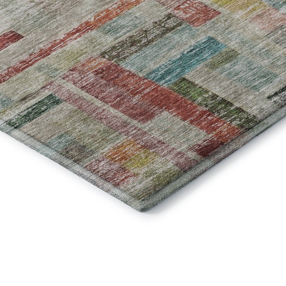 Premium Machine Washable Mayfield AMF1090 Paprika 2'3" x 7'6" Runner Rug. Picture 3